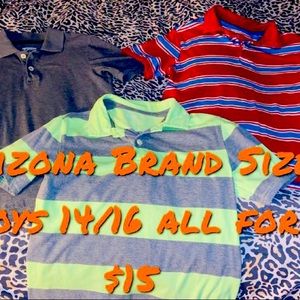 Boys Arizona Brand polos.